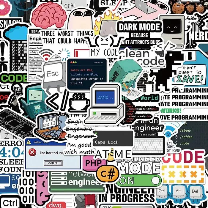 10/30/50pcs Autocollants de programmation drôles Java Cloud Language Internet Stickers DIY Skateboard Bagages Téléphone