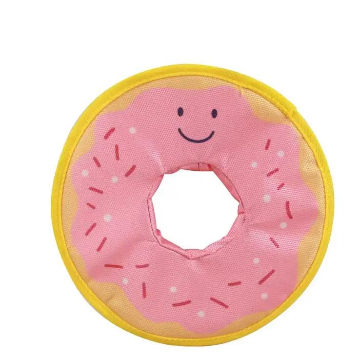Donuts en papier bruyants pour chiens, jouets d'extérieur interactifs, son grinçant, résistant aux m