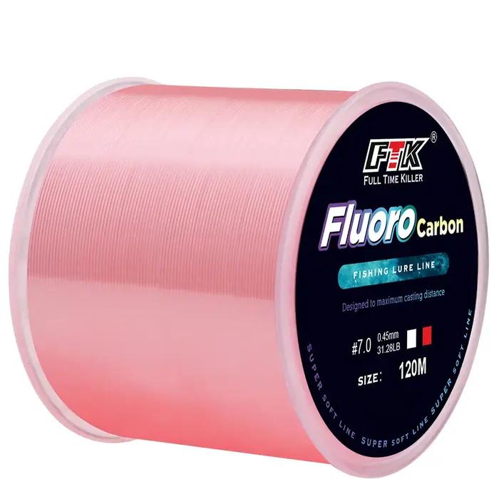 FTK 120m ligne de pêche Invisible mouillée revêtement fluorocarbone