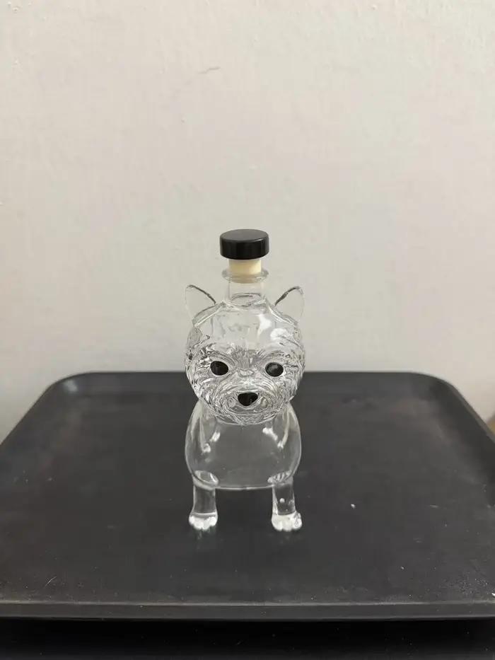 Carafe à whisky en verre en forme de chien West Highland Terrier