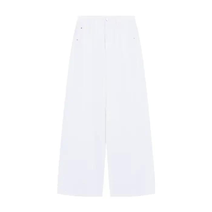 Vêtements pour femmes jean noir cravate colorant blanchi conception irrégulière dégradé multicolore