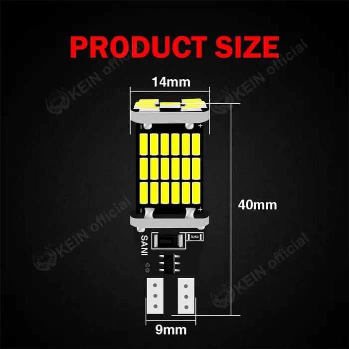 Ellin-Ampoule LED T15 pour Clignotant de Voiture, enquêter Arrière de Secours, Lampe DRL DC12V Blanc