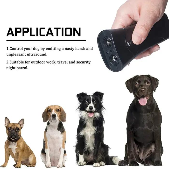 Répulsif pour chiens de compagnie anti-aboiement choc électrique adaptateur ultrasonique led aide au comportement entraînement sans batterie occassions spéciales chiens de compagnie