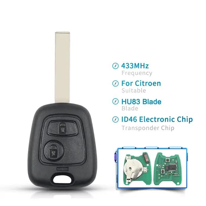 KEYYOU pour citroën C1 C2 C3 C4 Xsara Picasso Berlingo 2002 2003 2004 2005 2006 2007 2008 clé à distance de voiture 433m