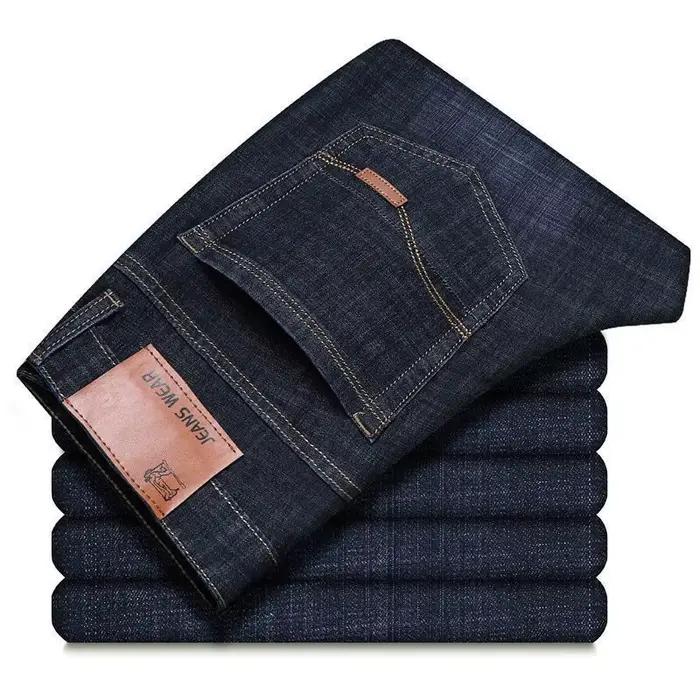 Jeans droits pour hommes, mode masculine, nouvelle collection 2024, pantalon slim extensible, confor