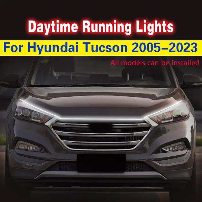 Feux de jour à LED pour Hyundai, phares antibrouillard DRL, bande lumineuse, lampe ambiante décorati