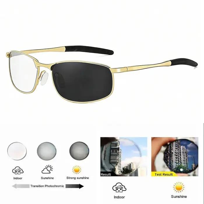 Lunettes de vue photochromiques en métal pour hommes et femmes