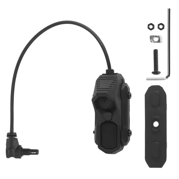 Interrupteur filaire tactique AXON pour lampe PEQ NG et laser - commutateur pression double fonction rail Picatinny