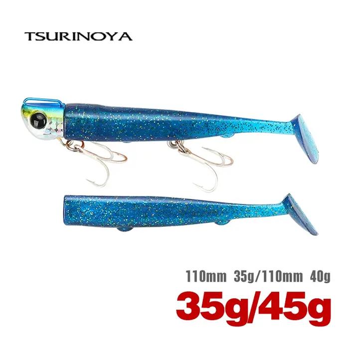 Leurre de pêche TSURINOYA Long Casting T Tail Jig Head 110mm 35g 45g pour eau salée résistant haute performance à offrir pour homme et femme océan lac rivière étang