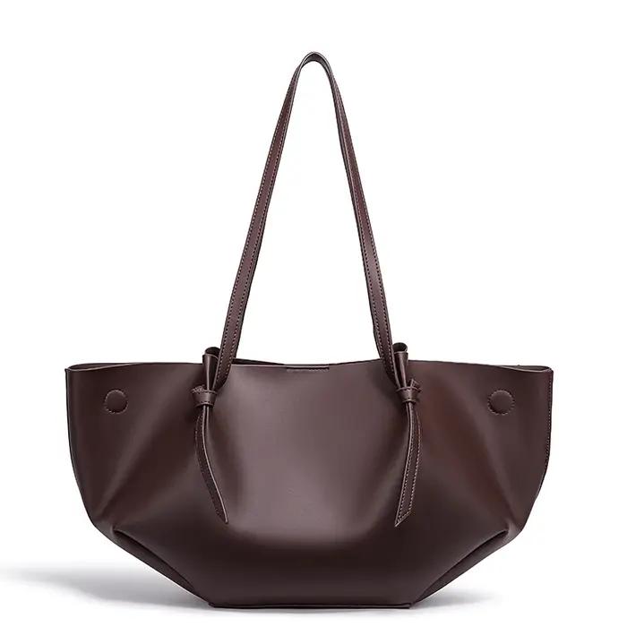 Sac fourre-tout pour femme de grande capacité, sac à main à bandoulière plissé doux avec un petit sa