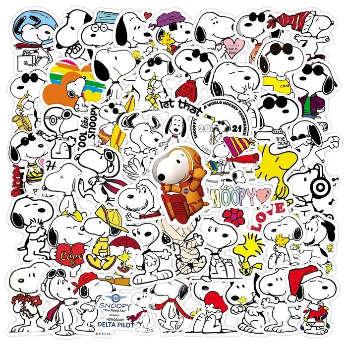 50 pièces dessin animé SnoopyDog autocollants pour enfants ordinateur portable planche à roulettes Graffiti Skateboard