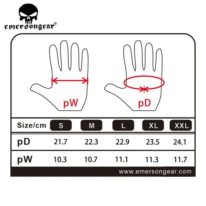 Gants tactiques tous doigts Emersongear chasse escalade tir vélo anti-dérapage sport EM9347