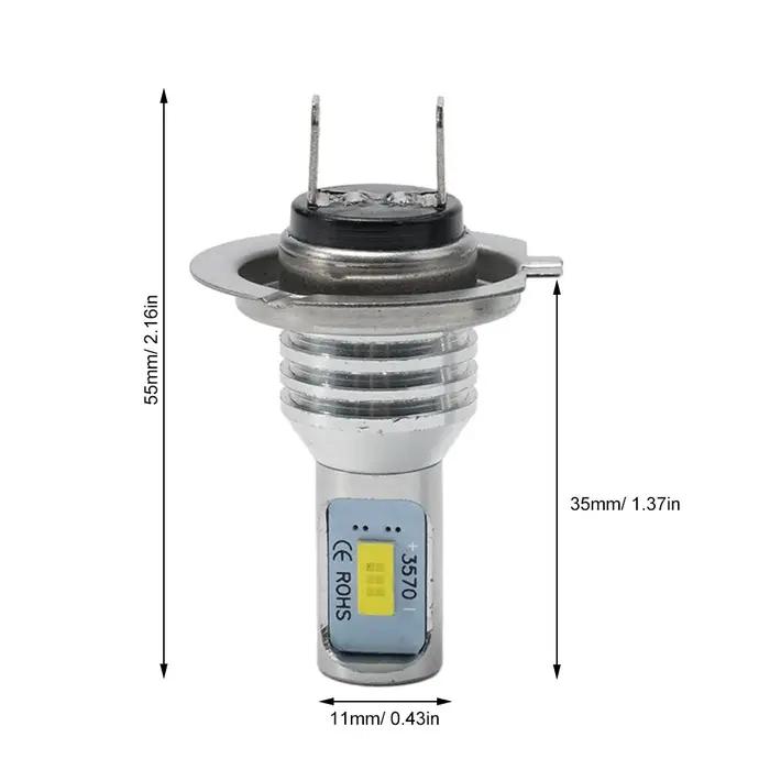 Ampoules de phares LED H7, feux de route et de croisement, 55W, 8000LM, 6000K, Super lumineux, pour