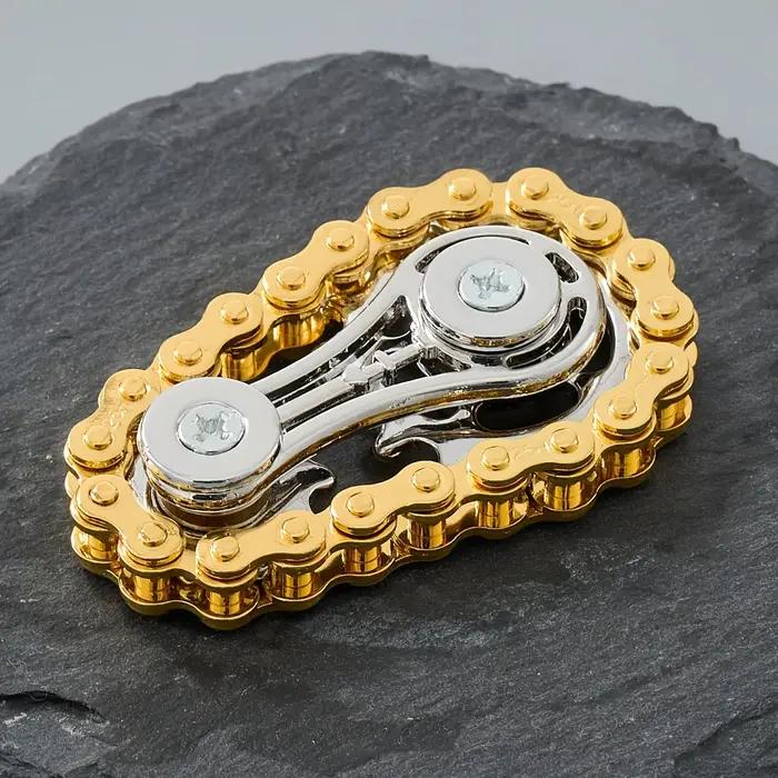 Nouvelles pignons volant d'inertie doigt Gyro Fidget Spinner anti-stress anxiété chaînes de vélo en métal EDC