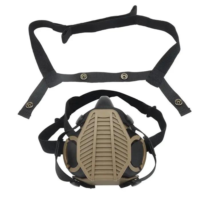 Protective Tactical Respirator Protective Mask HEPA Filtration Half Face Gas Mas