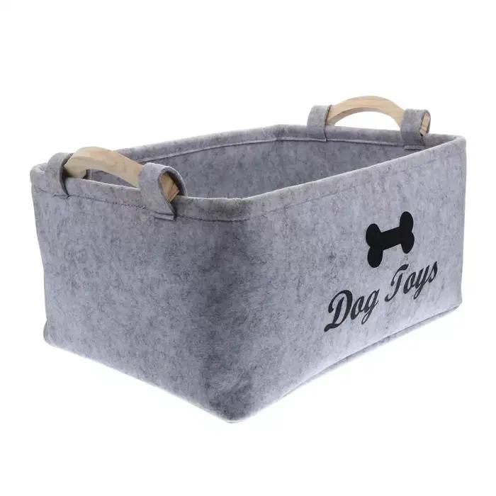 Boîte de rangement pour jouets pour chats et chiens, divers styles et types, fabriquée en feutre, ne