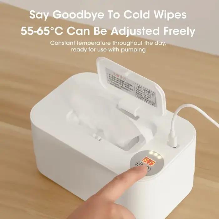 Chauffe-lingettes pour bébé avec affichage LED, distributeur de serviettes, portable, charge USB, bo