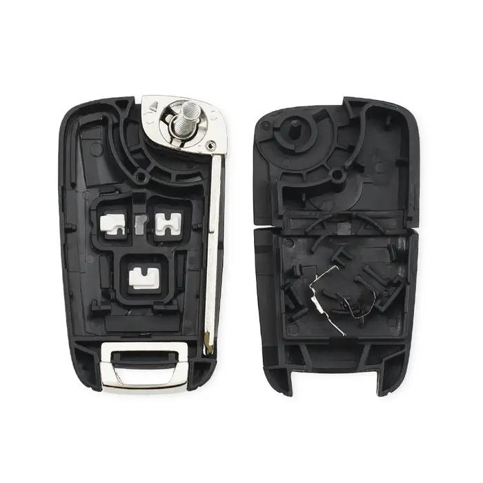KEYYOU coque de clé à distance pour Chevrolet Cruze Aveo 2/3 boutons modifié rabat pliant étui vierg