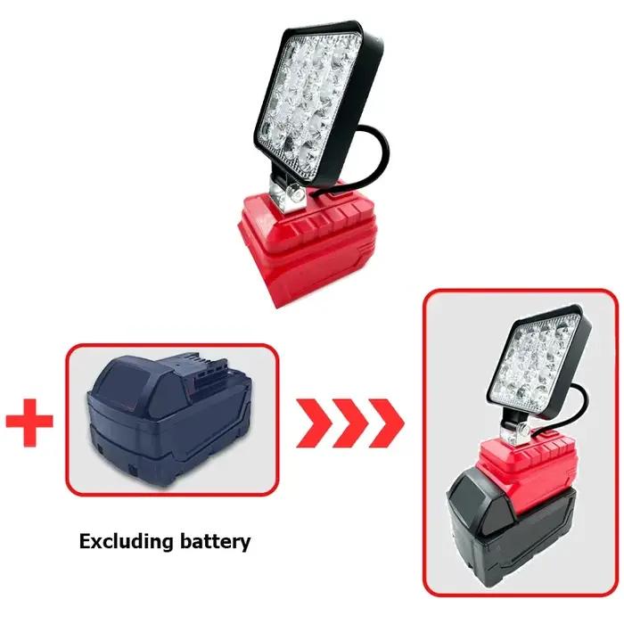 Pour Milwaukee LED lampe de travail pour Milwaukee 18V Li-ion batterie lumière de secours Portable l