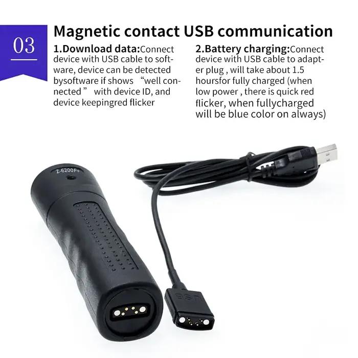 Système de visite de garde avec enregistreur de patrouille rechargeable par USB et quatre étiquettes de point de contrôle RFID pour sécurité professionnelle et surveillance de garde