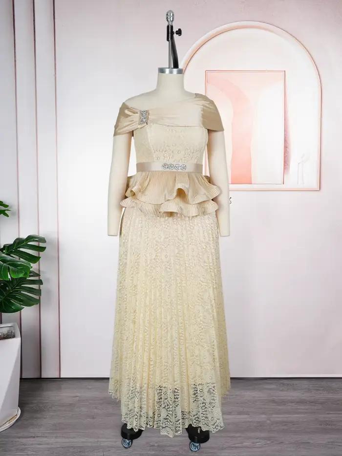 Robes longues élégantes pour femmes Printemps-Été 2026 – Robes plissées maxi pour mariage, soirée, b
