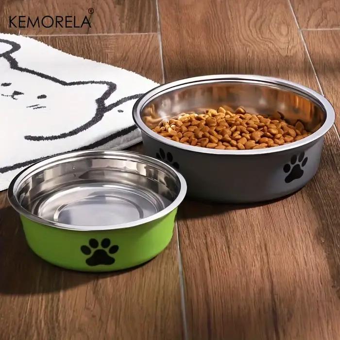 Bol en acier inoxydable antidérapant pour animaux de compagnie en eau potable et alimentation occasions spéciales chiens chats