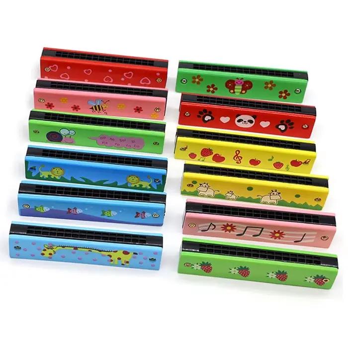 Harmonica en bois pour enfants - Instrument musical éducatif - Jouet chasse débutants TMZ
