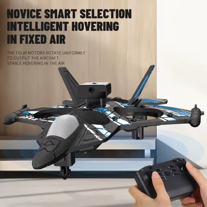 Avion RC avec caméra, hélicoptère télécommandé, pour éviter les obstacles, avion de chasse 2.4G en mousse EPP, jouets de noël pour enfants