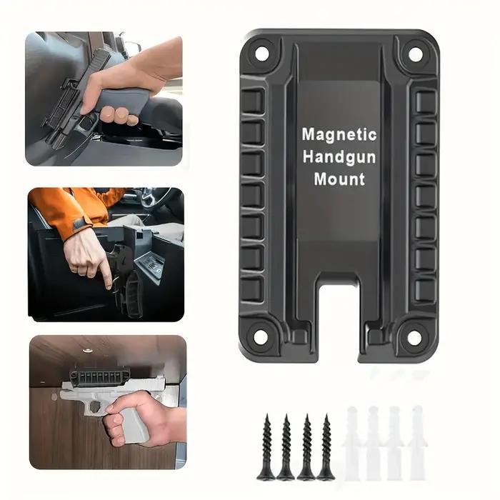 Support magnétique pistolet voiture - Design quick draw une main pour chasse pêche activités outdoor noir