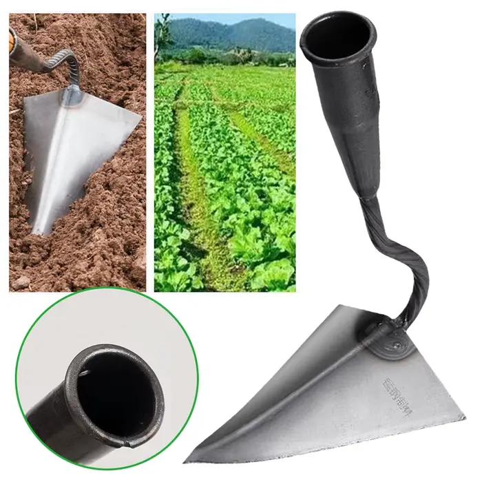 Outil de jardinage houe de labour sarclier triangulaire en acier au manganèse pour le désherbage et la plantation de légumes