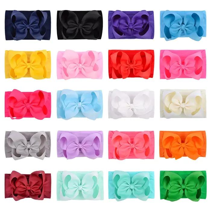 6/20 pièces bandeaux de bébé doux avec 4.5 pouces arcs de cheveux bandeaux pour bébé fille bandeau n