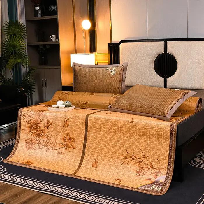 Matelas en soie glacée pliant double face, contre les virus du bambou, contre le refroidissement de