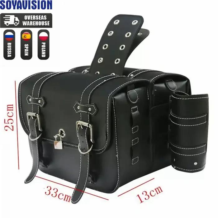 Sacs arrière de queue de bagage pour Sportster 883 1200 Honda Yamaha Suzuki, sacoches latérales de m