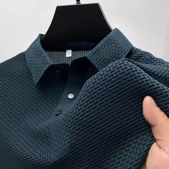 Polo décontracté à manches courtes pour hommes, chemise d'affaires, haut polyvalent, respirant, confortable, été, document solide, Sophia Flower, mode, nouveau