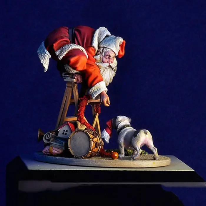 Support homme ancien avec chien, figurine en résine, kits de modèles miniatures gk, non assemblé, no