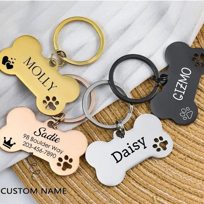 Plaque d'identification pour chien gravée au laser