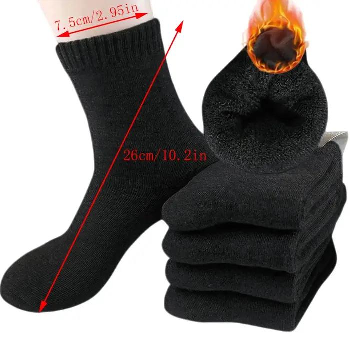 Chaussettes chasse hiver 3 paires épaisses tricotées noir anti-froid neige qualité outdoor
