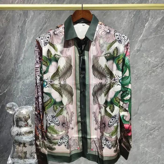2025 automne chemises hawaïennes Chemise Homme vacances tenue décontractée hommes vêtements ethnique rétro imprimé