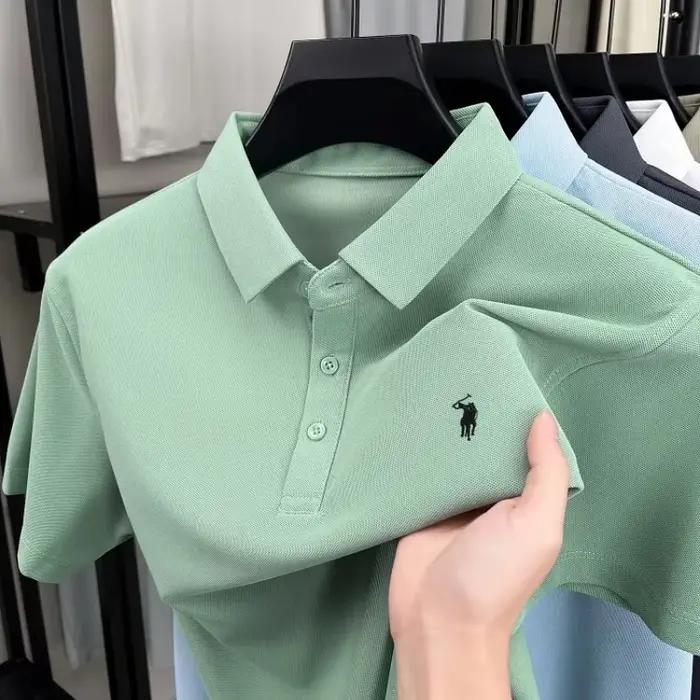 Polo d'été premium pour homme 2026, séchage rapide, respirant, décontracté, mode affaires, sport, manches courtes, vêtements pour homme