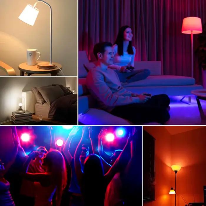 Ampoule LED GU10 8W, projecteur à intensité variable, rvb, 16 couleurs, décoration de la maison, AC