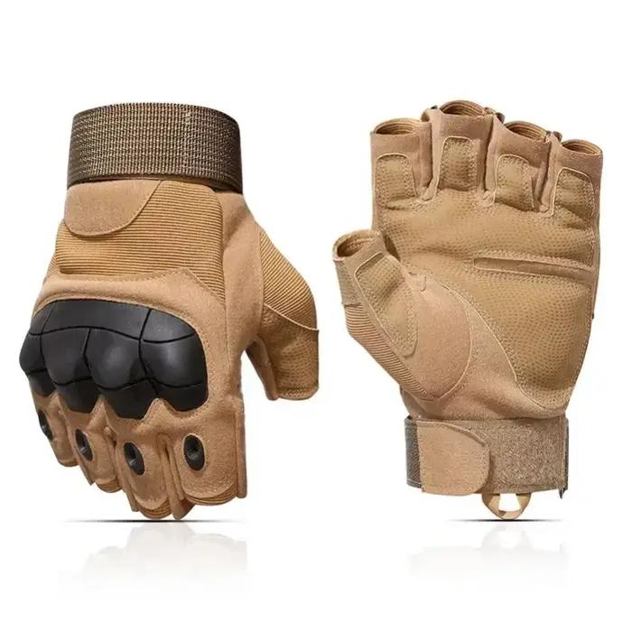 Gants fingerless outdoor knuckle dur - Paintball airsoft chasse combat moto randonnée demi-doigts
