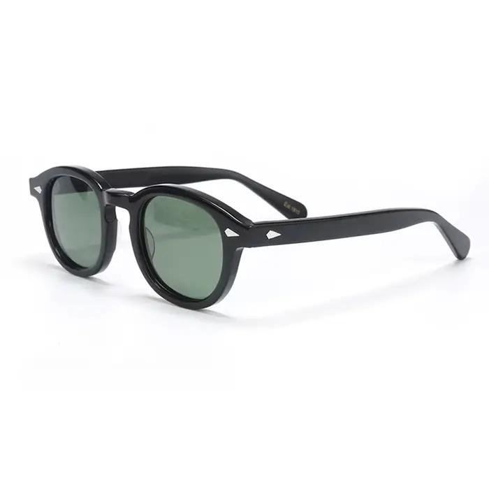 Lunettes de soleil polarisées Johnny Depp pour hommes et femmes, monture en acétate, marque de luxe,