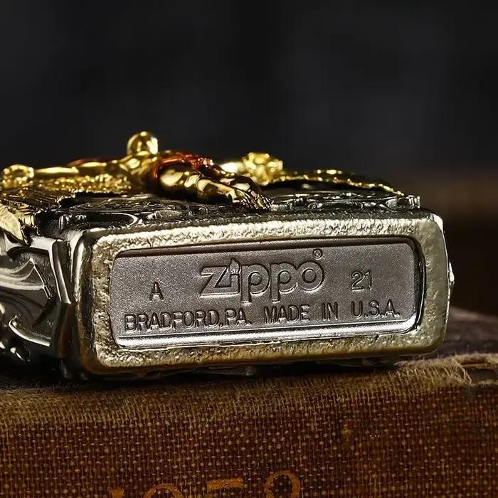 Briquet zippo collection coupe-vent ange gardien blindé dans une boîte