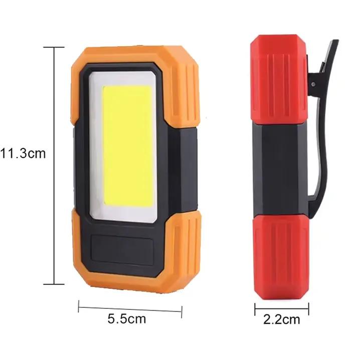 Lampe torche LED COB 600LM pour camping et urgence, lampe de travail 3 piles AAA, lampe d'inspection