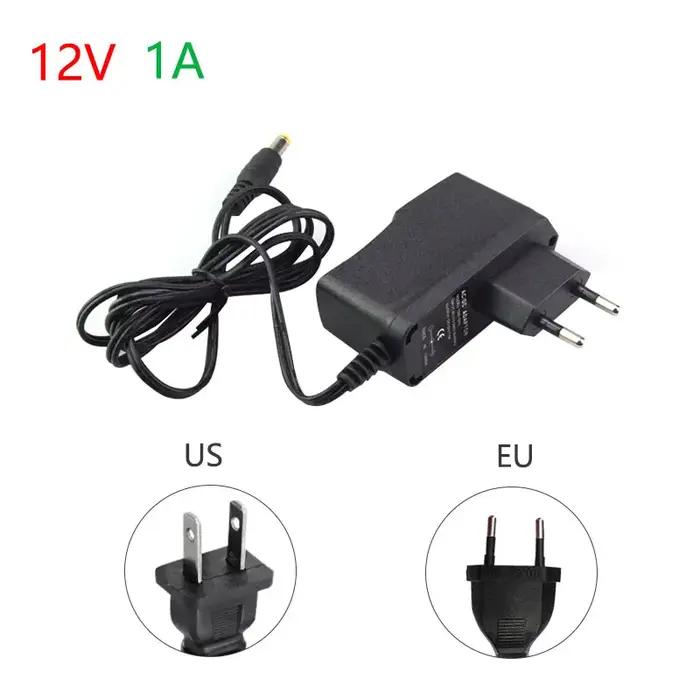 Alimentation électrique DC 12V 1A 2A 3A, adaptateur convertisseur AC100-240V DC12V EU/US/UK/AU, pris