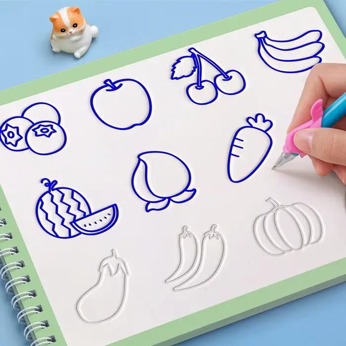 Livre de dessin à rainure pour enfants de 3 à 14 ans, livre de dessin à rainure pour enfants de la m