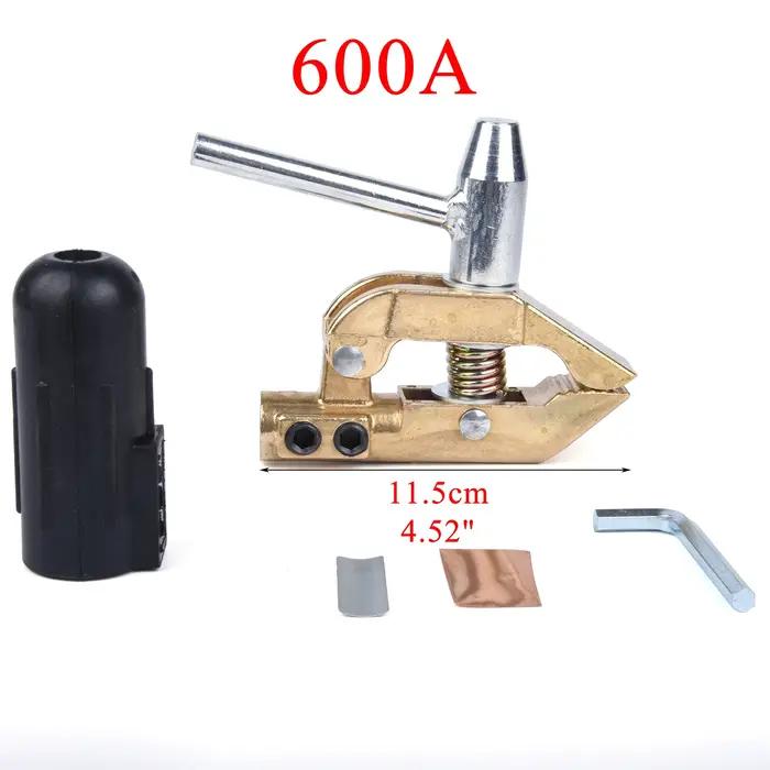 Pince de terre à vis en laiton de type C pour machine à souder plasma TIG/MIG/MMA, 500/600/800/1000A