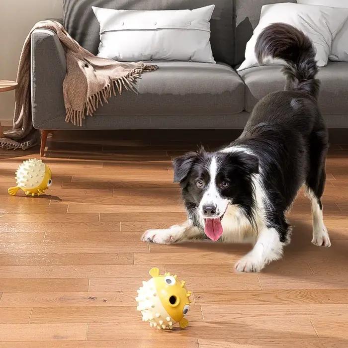 Jouet en forme de poisson-bouffant résistant aux morsures et distributeur de friandises pour la santé dentaire pour Corgi Poodle Golden Retriever chiens occasions spéciales sorties jeuxextérieur