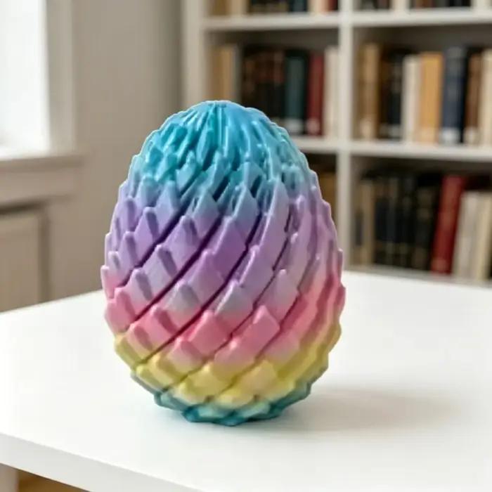 Modèle d'oeuf de dragon imprimé en 3D anti-stress décoratif pour bureau occasion spéciale création imaginative