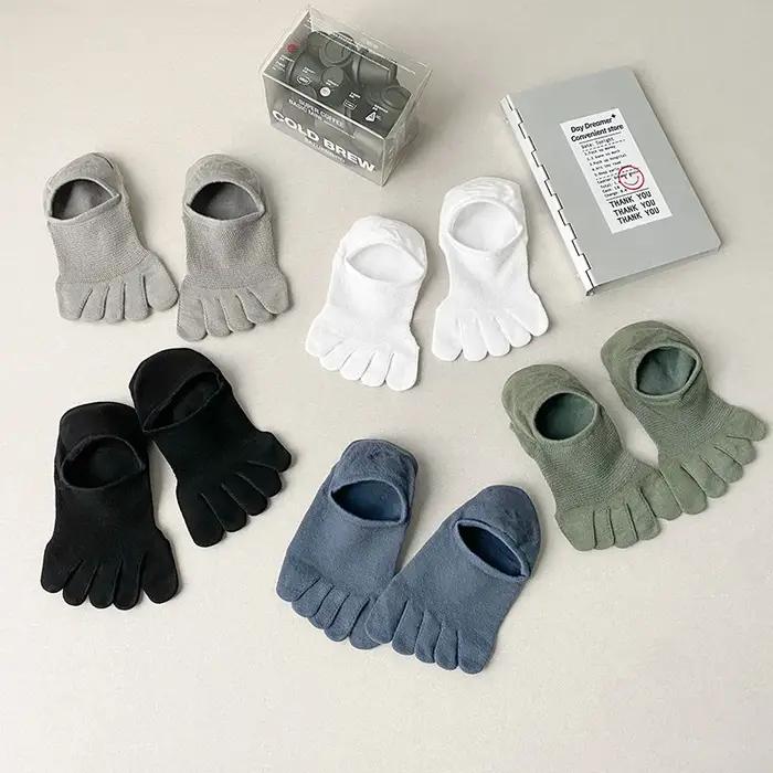5 paires chaussettes cinq doigts - Anti-dérapantes - Été invisible - Sports et détente